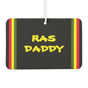 Désodorisant Pour Voiture RAS DADD Rouge jaune vert rayures sur NOIR