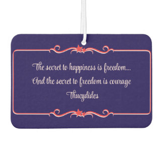 Désodorisant Pour Voiture Red, White and Blue Stars and Swirls Freedom Quote