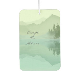 Désodorisant Pour Voiture Réflexion du paysage Lac Arbres Motivation verte