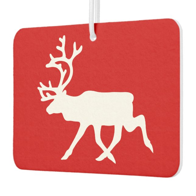 Désodorisant Pour Voiture Rennes blanches / Silhouette caribou (Gauche)