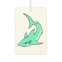 requin souriant de dessin animé bleu vert océan an