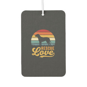 Désodorisant Pour Voiture Rescue Love Retro Dog Sunset_1