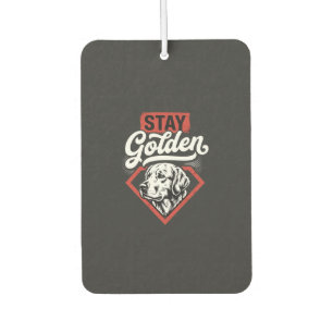 Désodorisant Pour Voiture Restez Golden Golden Retriever Rétro Chien