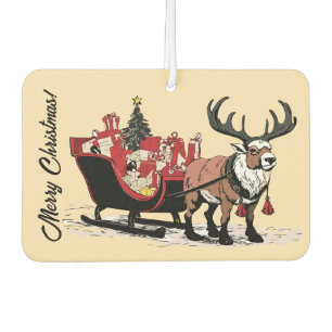 Désodorisant Pour Voiture Retro Père Noël Sleigh Cristmas Air Freshener