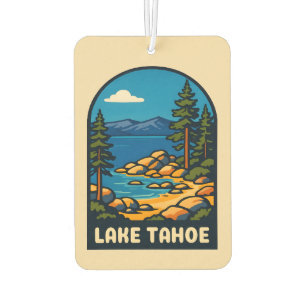 Désodorisant Pour Voiture Retro Vintage voyage Lake Tahoe Californie Pittore