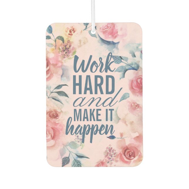 Désodorisant Pour Voiture Réussite motivationnelle Roses roses artistiques (Devant)