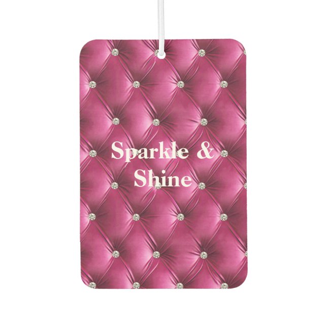 Désodorisant Pour Voiture Rose Chaud Velours Faux (Devant)