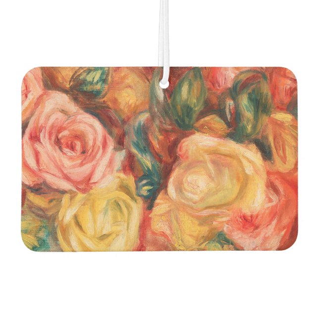 Désodorisant Pour Voiture Roses par Pierre Auguste Renoir (Devant)