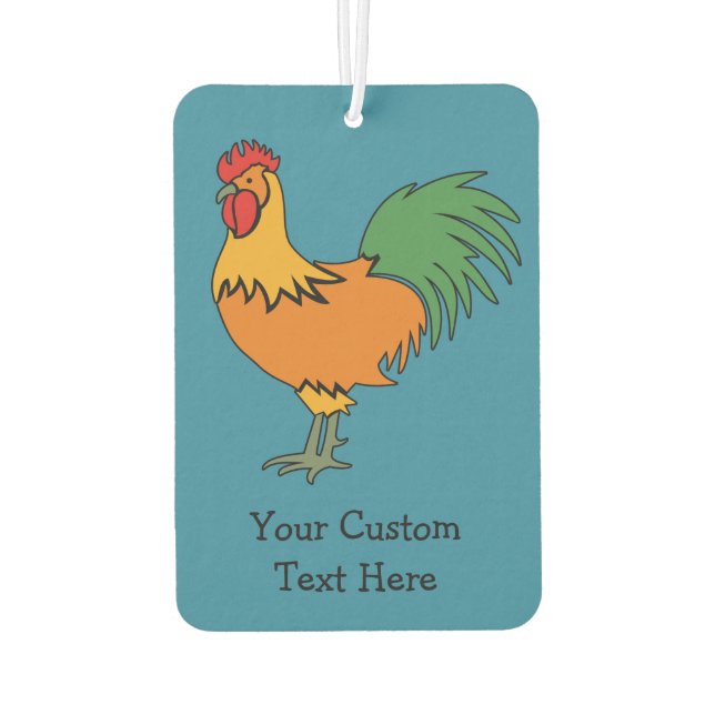 Désodorisant Pour Voiture Rôtisseur personnalisé texte & couleur air freshen (Dos)