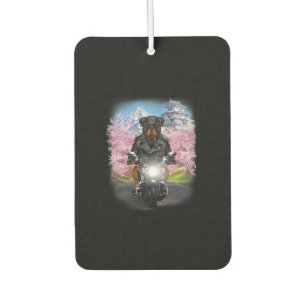 Désodorisant Pour Voiture rottweiler chien sur moto tour japonaise sakura