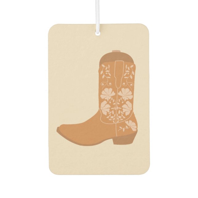 Désodorisant Pour Voiture Russe Western Earth Tone Country Cowboy Bottes (Devant)