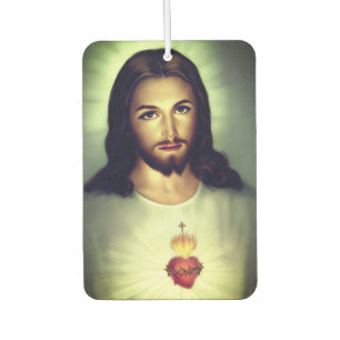 Désodorisant Pour Voiture Sacred Heart of Jesus Photo Car Air Freshener