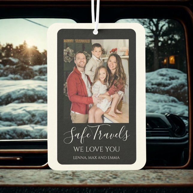 Désodorisant Pour Voiture Safe Travels Dad Gift Custom Photo Car (Créateur téléchargé)