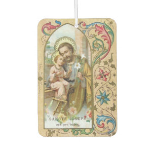 Désodorisant Pour Voiture Saint Joseph Bébé Jésus Traditionnel Catholique