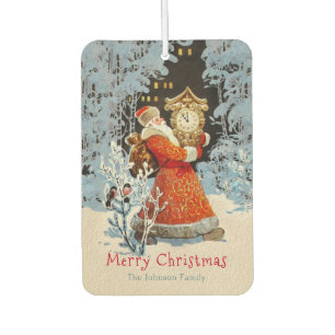 Désodorisant Pour Voiture Santa Claus à Central Park NY /PHOTO INSERT-Card/