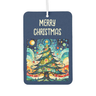 Désodorisant Pour Voiture Sapin de Noël dans l'art abstrait 3 - Fan Fun