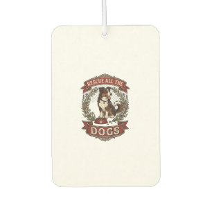 Désodorisant Pour Voiture Sauver tous les chiens Couronne florale ruban pour