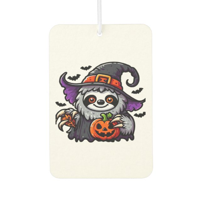 Désodorisant Pour Voiture Scary Halloween Sloth Witch Costume Casquette Mer  (Devant)