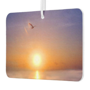 Désodorisant Pour Voiture Scène de coucher du soleil d'océan