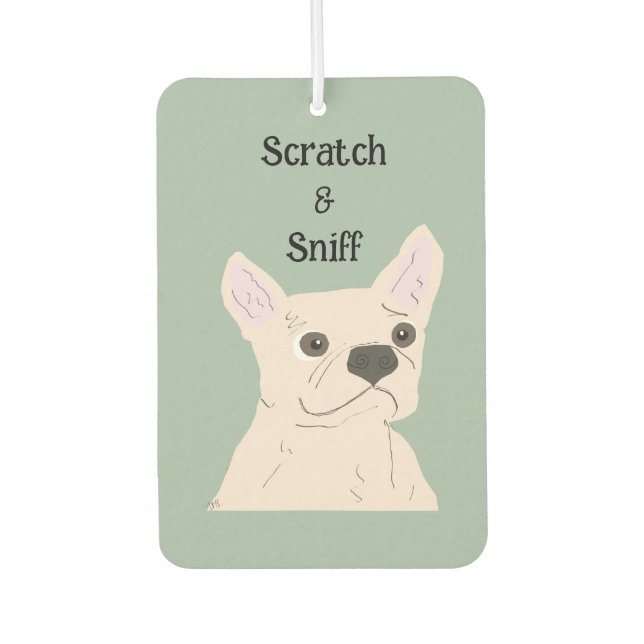 Désodorisant Pour Voiture Scratch & Sniff, cute dog, (Devant)