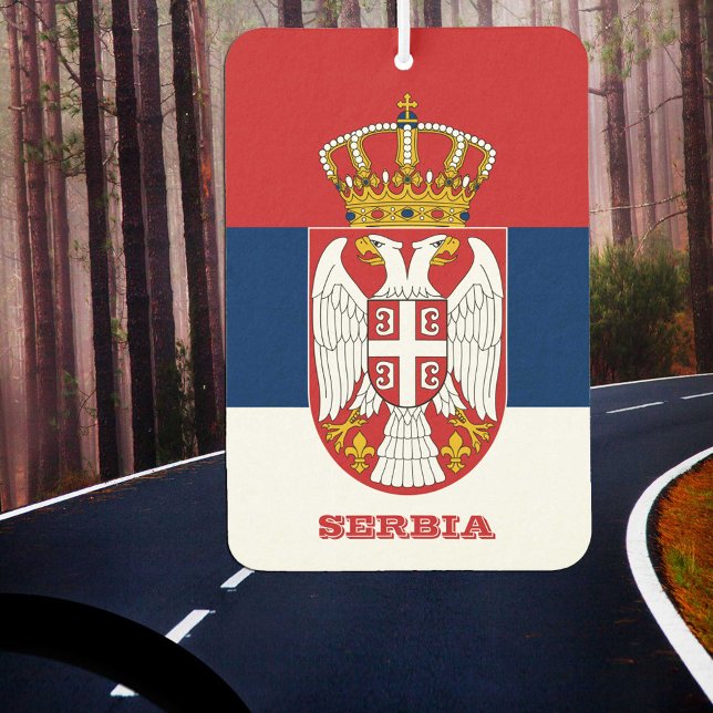 Désodorisant Pour Voiture Serbe Flag Car Air Freshener, Serbie (Créateur téléchargé)