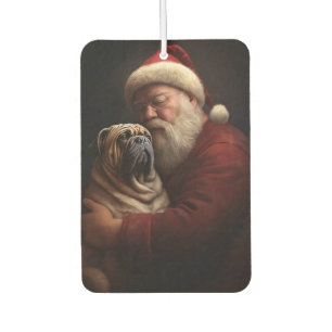 Désodorisant Pour Voiture Shar Pei avec le Père Noël Fête de Noël