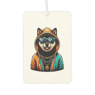Désodorisant Pour Voiture Shiba Inu en capuche de streetwear