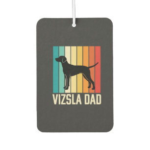 Désodorisant Pour Voiture Silhouette de chien papa Vizsla rétro