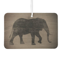 Silhouette Eléphante Africaine Style Rustique
