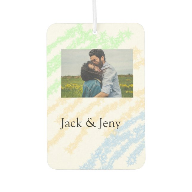 Désodorisant Pour Voiture Simple parties scintillant minimale colorée ajoute (Devant)