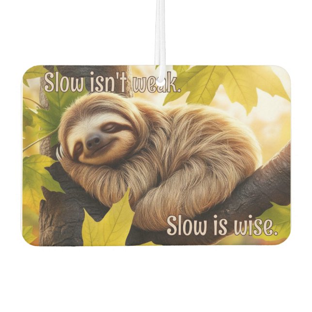 Désodorisant Pour Voiture Sloth Baby Dormir dans l'arbre citation voiture (Devant)