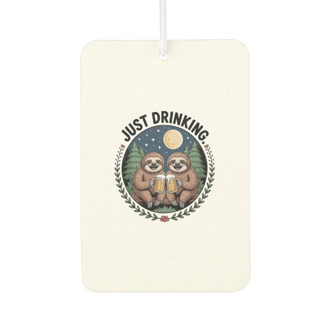 Désodorisant Pour Voiture Sloth Hiking with Drinking Team (Devant)