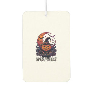Désodorisant Pour Voiture Sorcière de base Halloween Citrouille Croissant de
