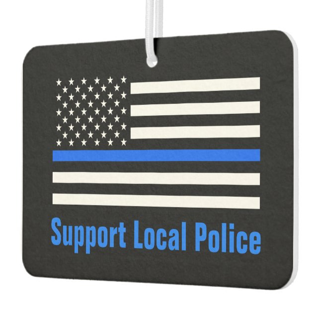 Désodorisant Pour Voiture Soutien Police locale Ligne Bleue Mince (Gauche)