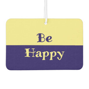 Désodorisant Pour Voiture Soyez heureux Car Air Freshener (Jaune et bleu mar