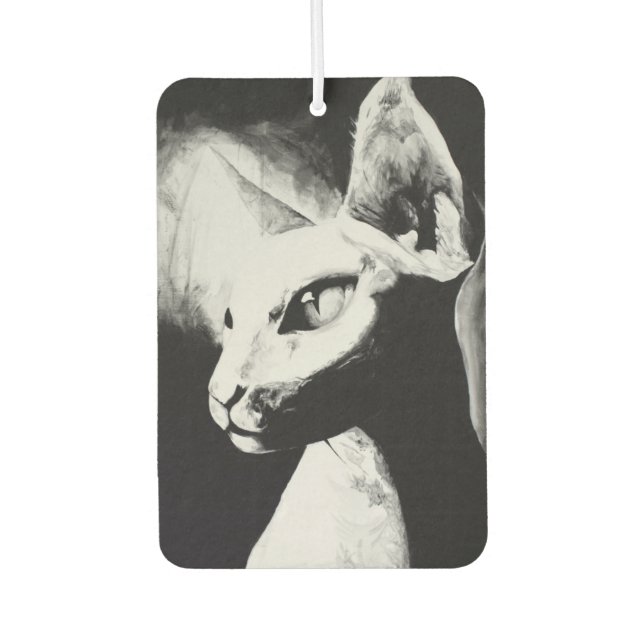 Désodorisant Pour Voiture Sphynx Cat Feline Art original Air Freshener (Devant)