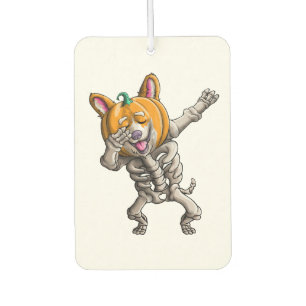 Désodorisant Pour Voiture Squelette Dabbing Corgi Mignon Corgi Halloween Drô