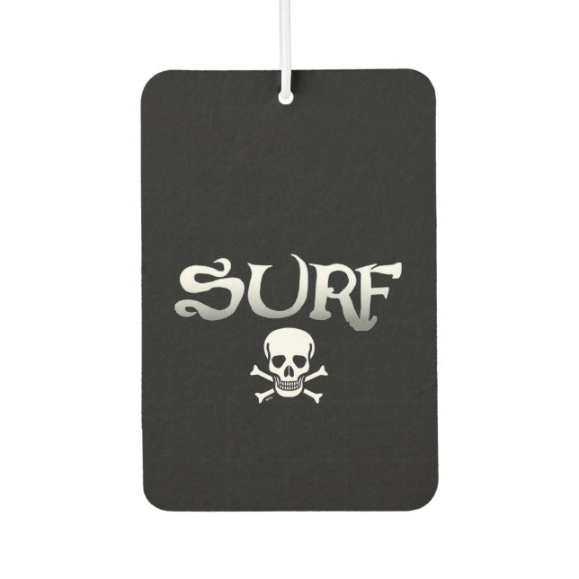 Désodorisant Pour Voiture Surf et crâne noir voiture air freshenseur (Devant)