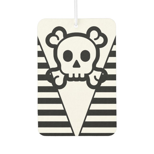 Désodorisant Pour Voiture Symboles simples - SKULL & BONNES + vos idées (Devant)