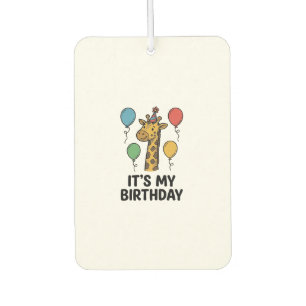 Désodorisant Pour Voiture T-shirt de fête d'anniversaire de girafe mignon De
