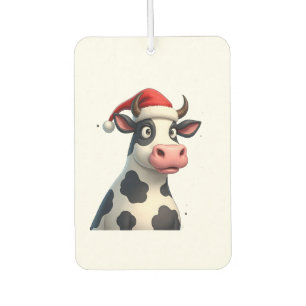 Désodorisant Pour Voiture T-Shirt de Noël vache coloré Pop Art (1)