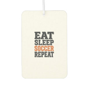 Désodorisant Pour Voiture T-shirt Eat Sleep Football Répéter Typographie Vin
