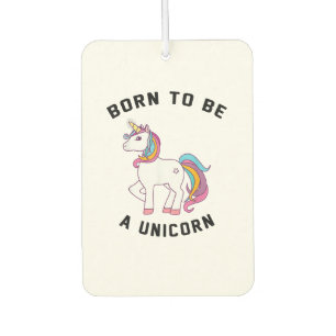Désodorisant Pour Voiture T-shirt Licorne Né pour être une Licorne_ Rétro Mi