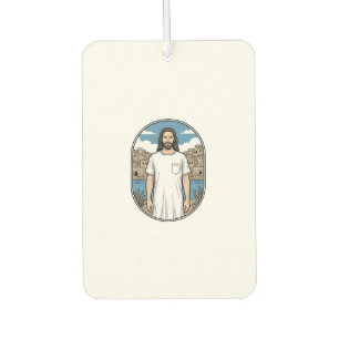 Désodorisant Pour Voiture T-Shirt Scénique Figure Spirituelle Gravure Vintag