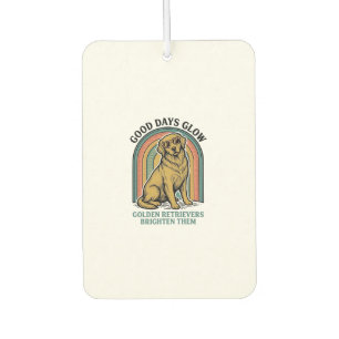 Désodorisant Pour Voiture T-shirt vintage Golden Retriever Gravure Rétro Chi