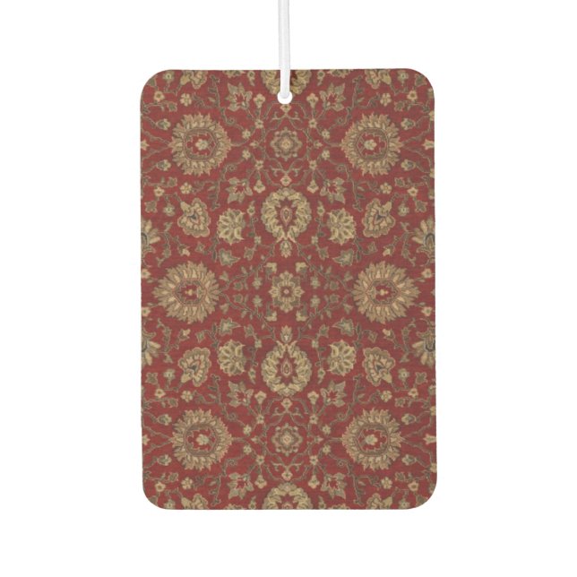 Désodorisant Pour Voiture Tapisserie arabesque persienne rouge (Devant)