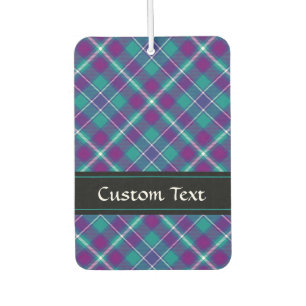 Désodorisant Pour Voiture Tartan vert de mer, violet et bleu