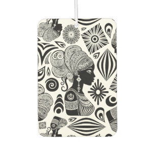 Désodorisant Pour Voiture Tatouage Tribal Portrait de Fille Africaine
