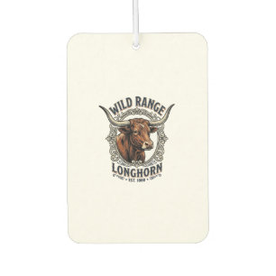 Désodorisant Pour Voiture Taureau Longhorn Graphique Gravure Vintage Art Occ