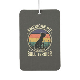 Désodorisant Pour Voiture Teckkel Pit Bull Américain Vintage Sunset Rope